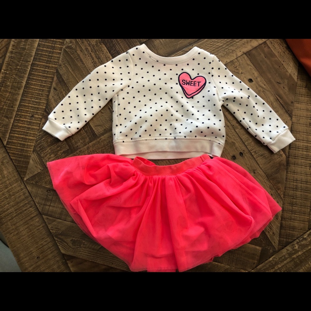 Cat & Jack sweatshirt and skirt set